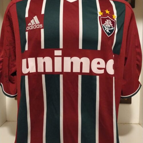 Camisa Fluminense Adidas 2003 Claudio Pitbull autografada