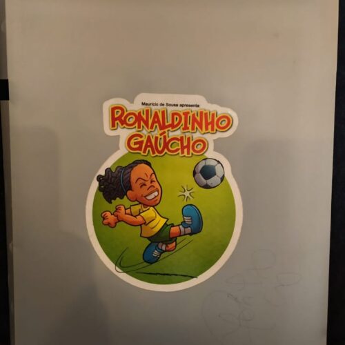 Kit imprensa lançamento gibi Ronaldinho Gaúcho autografado