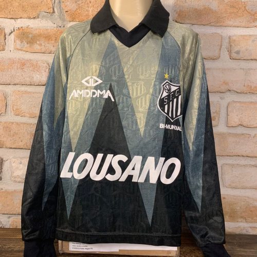 Camisa Santos Amddma 1994 goleiro mangas longas infantil