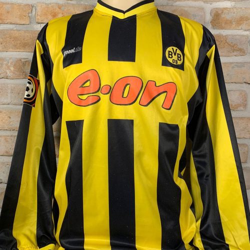 Camisa Borussia Dortmund Goool.de 2000 Ewerthon mangas longas