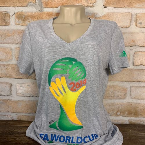 Camisa comemorativa Copa do Mundo 2014 Brasil Adidas feminina