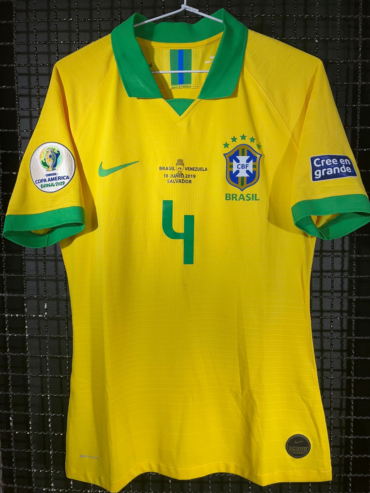 Camisa Brasil Nike 2019 Copa América Marquinhos