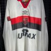 Camisa Flamengo Umbro 1995 Romário centenário branca mangas longas