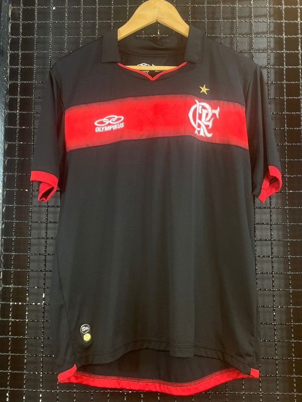 Camisa Flamengo Olympikus 2011 preta terceiro uniforme Ronaldinho