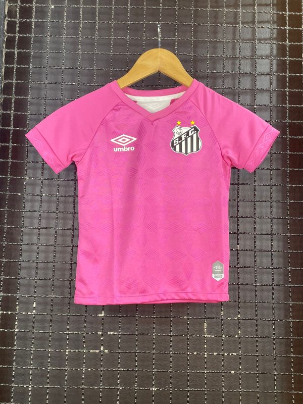 Camisa Santos Umbro 2020 Outubro rosa infantil