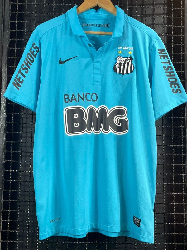 Camisa Santos Nike 2012 azul Neymar centenário
