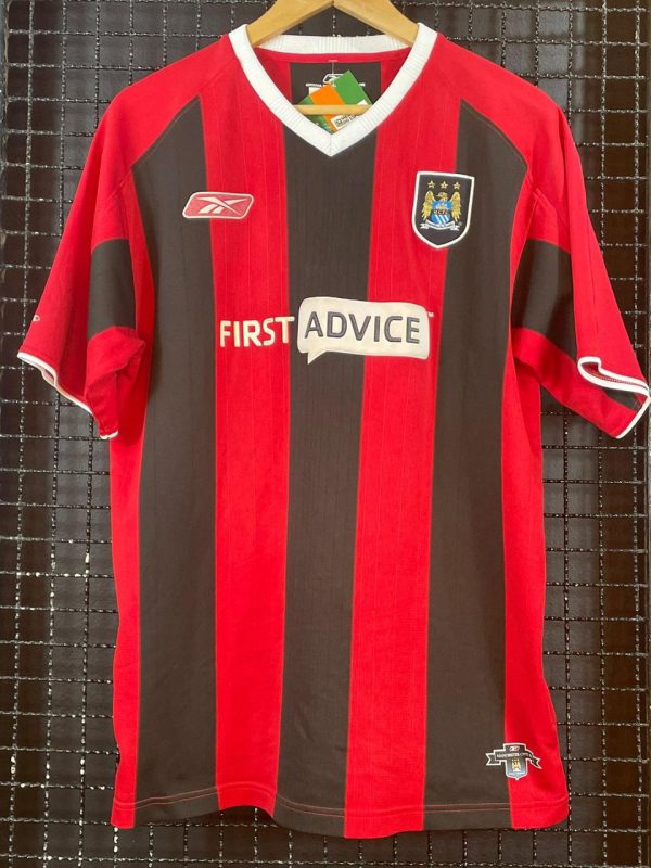 Camisa Manchester City Reebok 2003 listrada