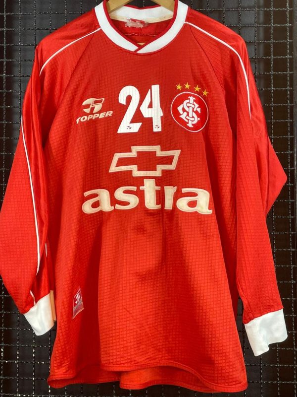 Camisa Internacional Topper 2000 vermelha mangas longas