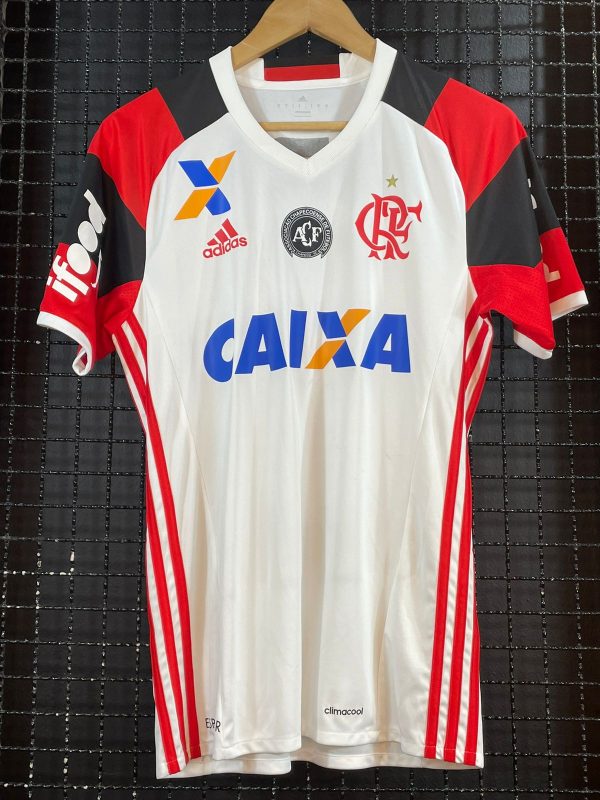 Camisa Flamengo Adidas 2016 Brasileirão jogo único Homenagem Chapecoense Everton