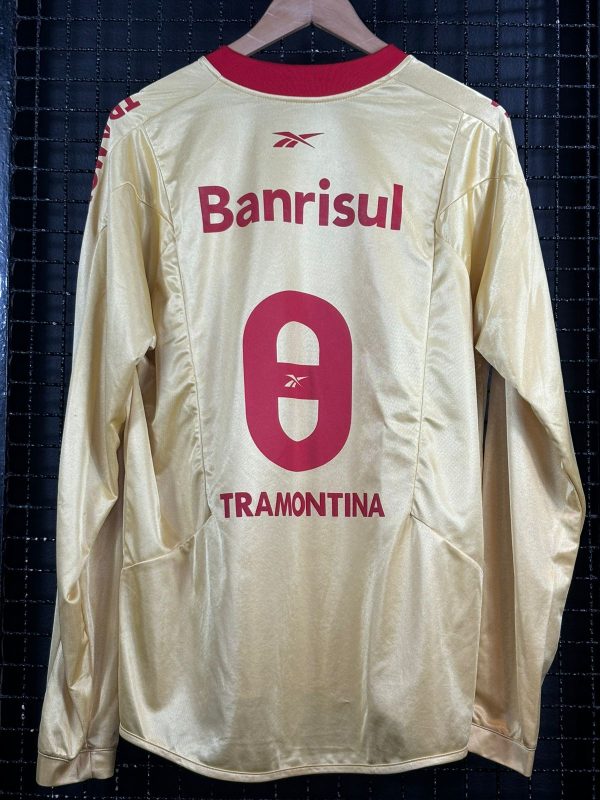 Camisa Internacional Reebok 2009 Sandro Centenário dourada mangas longas - Imagem 2