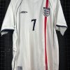 Camisa Inglaterra Umbro 2002 David Beckham