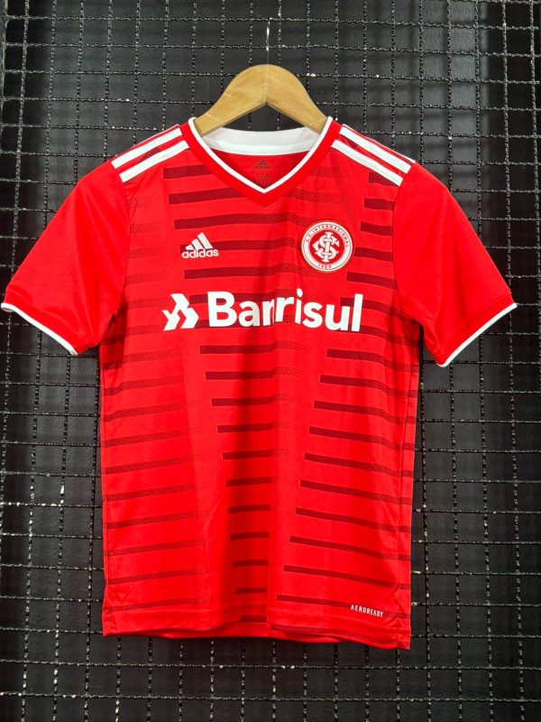 Camisa Internacional Adidas 2021 Infantil vermelha