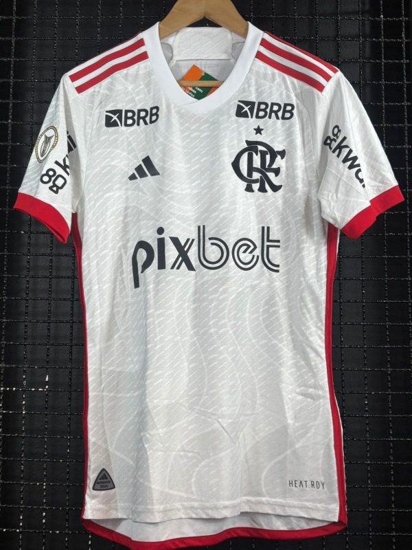 Camisa Flamengo Adidas 2024 Brasileirão Igor Jesus branca