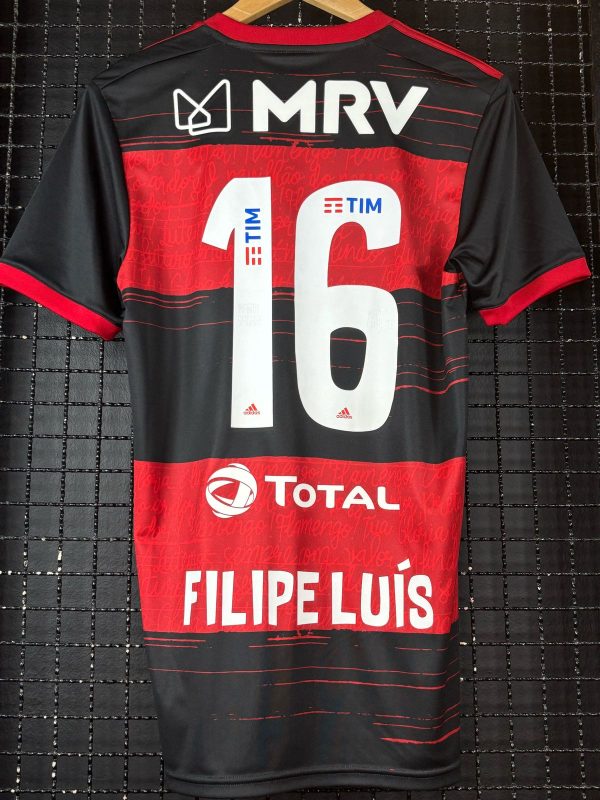 Camisa Flamengo Adidas 2021 Filipe Luis rubro-negra - Image 2