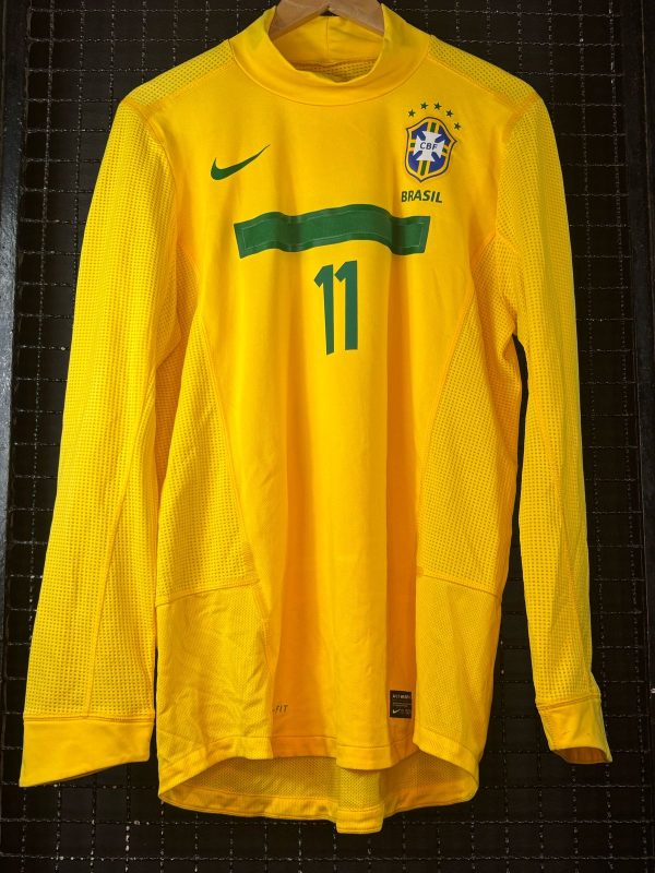 Camisa Brasil Nike 2011 Neymar Jr mangas longas amarela