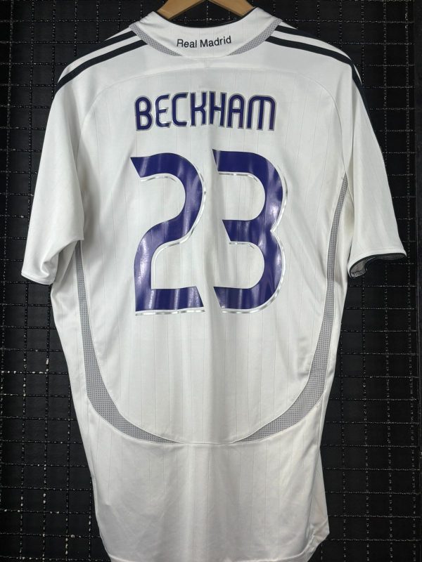 Camisa Real Madrid Adidas 2007 David Beckham Teamgeist branca - Image 2