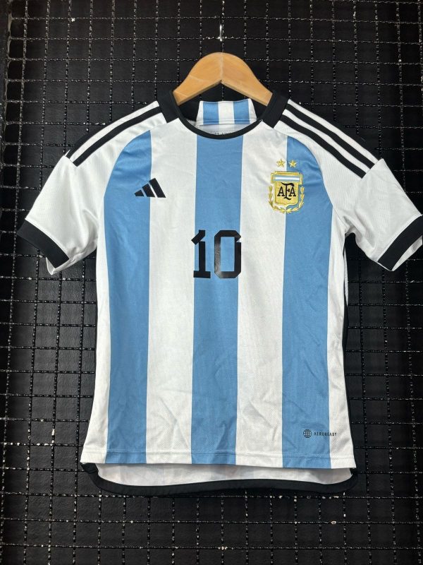 Camisa Argentina Adidas 2022 Messi infantil