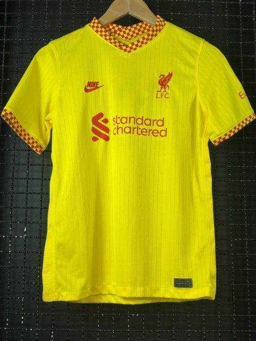 Camisa Liverpool Nike 2021 terceiro uniforme infantil amarela