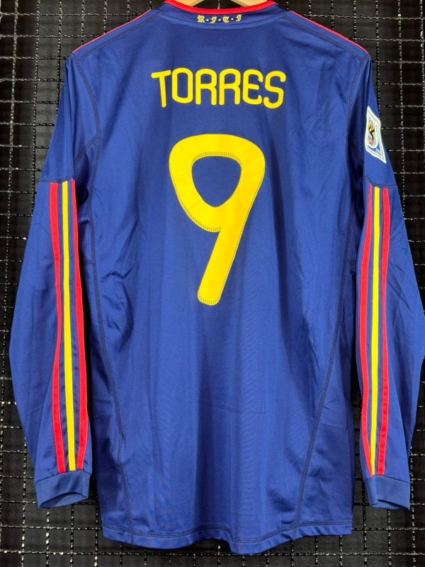 Camisa Espanha Adidas 2010 Copa do Mundo Holanda x Espanha Fernando Torres mangas longas - Image 2