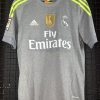 Camisa Real Madrid Adidas 2015 Cristiano Ronaldo cinza