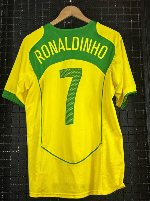 Camisa Brasil Nike 2004 Ronaldinho Gaúcho amarela - Imagem 2