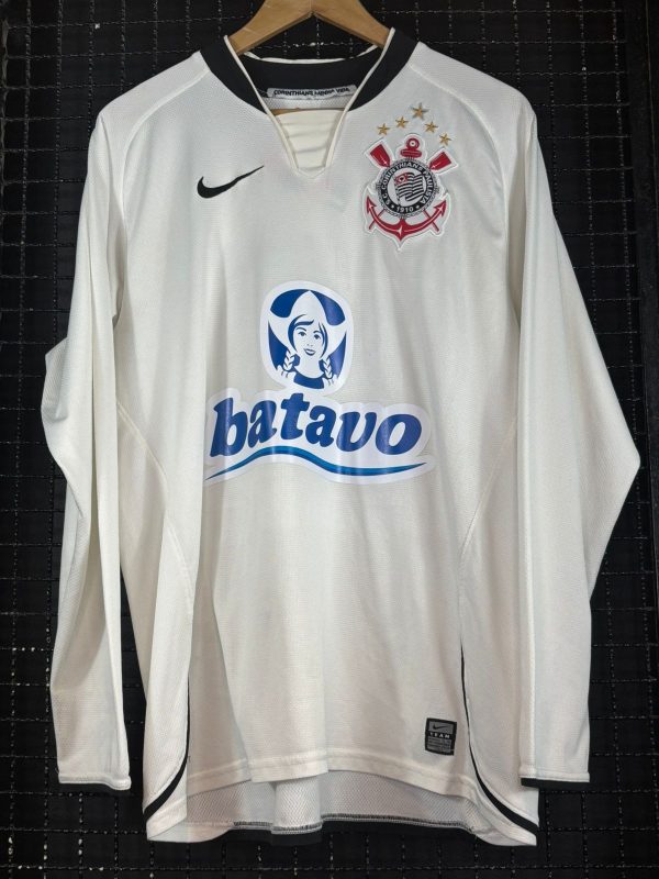 Camisa Corinthians Nike 2009 Ronaldo branca mangas longas