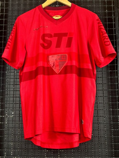 Camisa São Paulo Penalty 2013 terceiro uniforme vermelha
