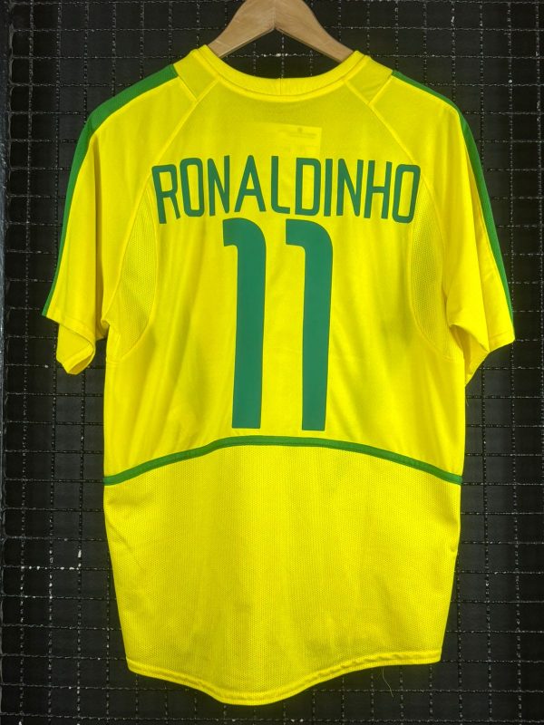 Camisa Brasil Nike 2002 Ronaldinho Gaúcho amarela - Imagem 2