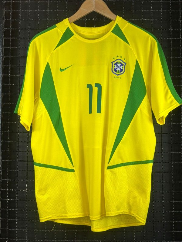 Camisa Brasil Nike 2002 Ronaldinho Gaúcho amarela