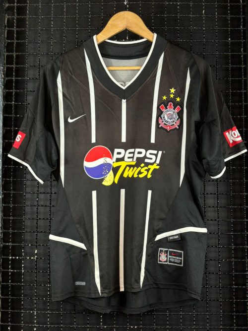 Camisa Corinthians Nike 2003 preta Pepsi Twist