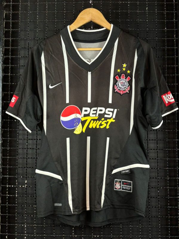 Camisa Corinthians Nike 2003 preta Pepsi Twist