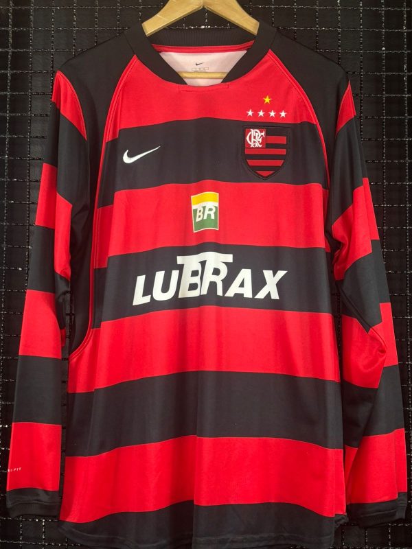 Camisa Flamengo Nike 2006 rubro-negra mangas longas
