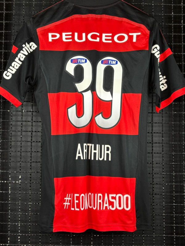 Camisa Flamengo Adidas 2014 Arthur #LéoMoura500 rubro-negra - Imagem 2