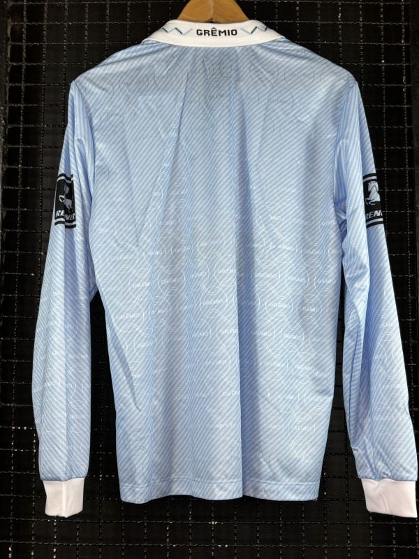 Camisa Grêmio 1995 retrô celeste mangas longas licenciada - Imagem 2