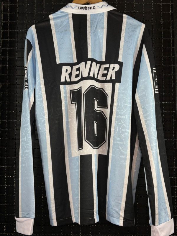 Camisa Grêmio 1995 Jardel retrô tricolor mangas longas licenciada - Imagem 2