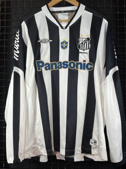 Camisa Santos Umbro 2005 mangas longas listrada