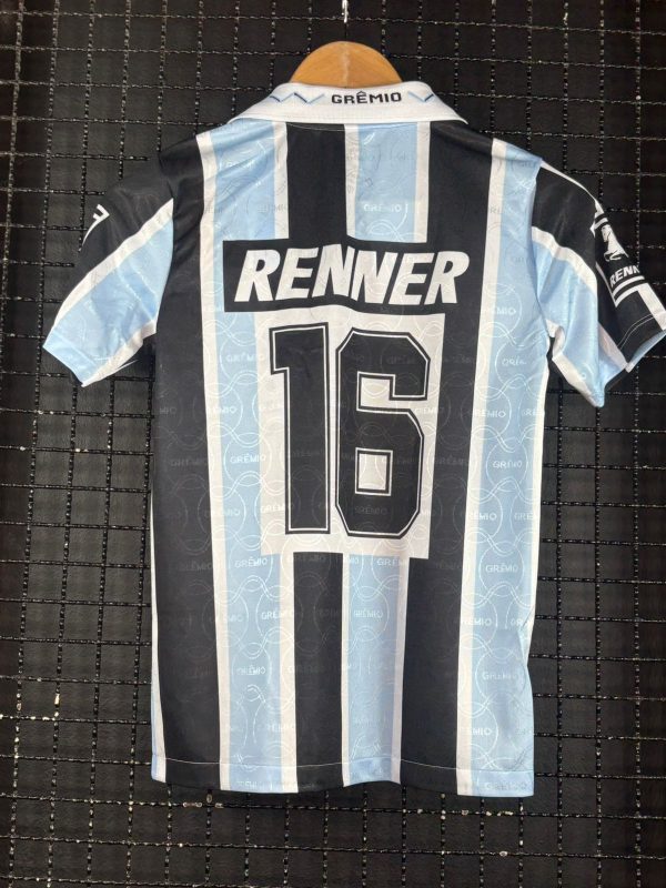 Camisa Grêmio 1995 retrô licenciada Jardel tricolor infantil - Imagem 2