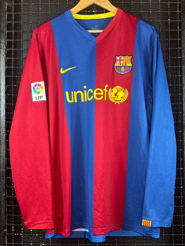 Camisa Barcelona Nike 2006 Ronaldinho Gaúcho mangas longas