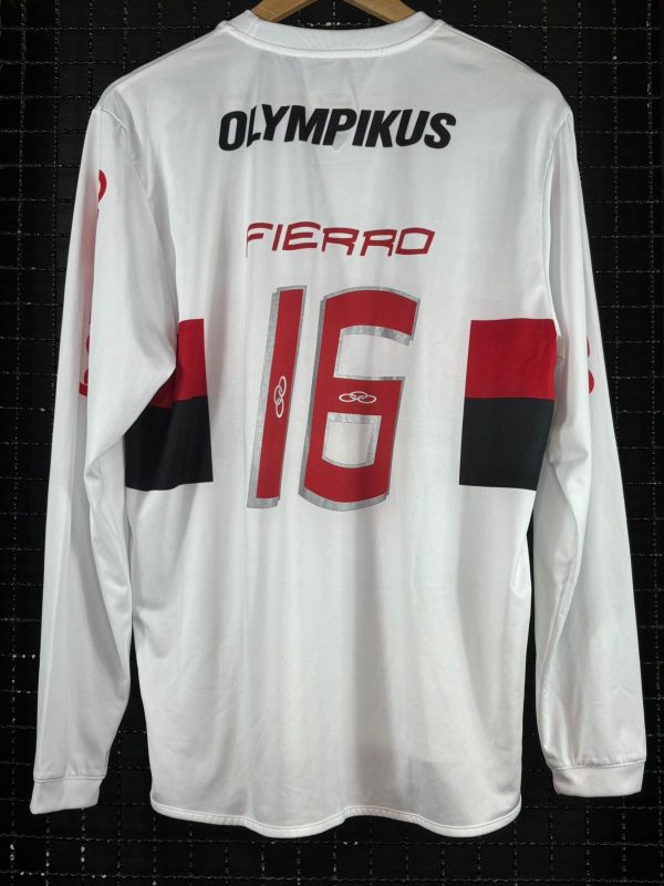 Camisa Flamengo Olympikus 2009 Fierro brancas Mangas longas - Imagem 2