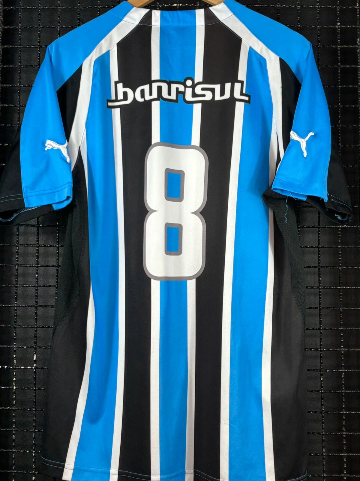 Camisa Grêmio Puma 2005 tricolor autografada Léo - Memorias do Esporte
