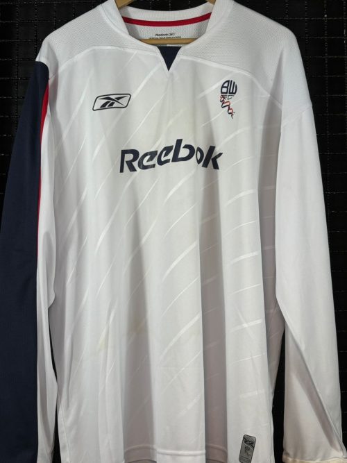 Camisa Bolton Wanderers Reebok 2006 branca mangas longas