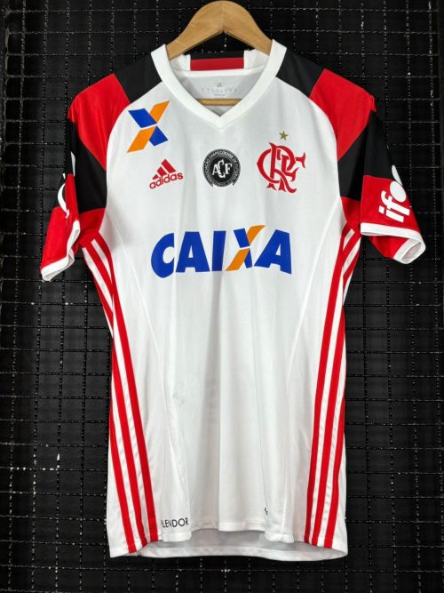 Camisa Flamengo Adidas 2016 homenagem Chapecoense Thiago Santos