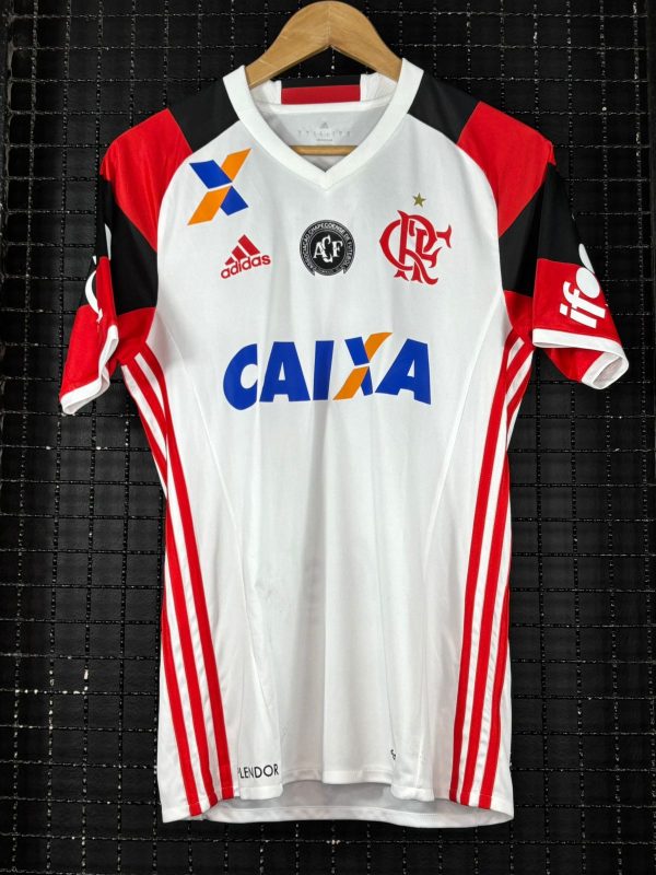 Camisa Flamengo Adidas 2016 homenagem Chapecoense Thiago Santos