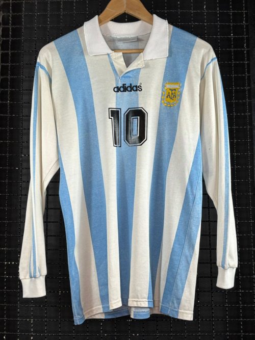 Camisa Argentina Adidas 1994 Diego Maradona mangas longas