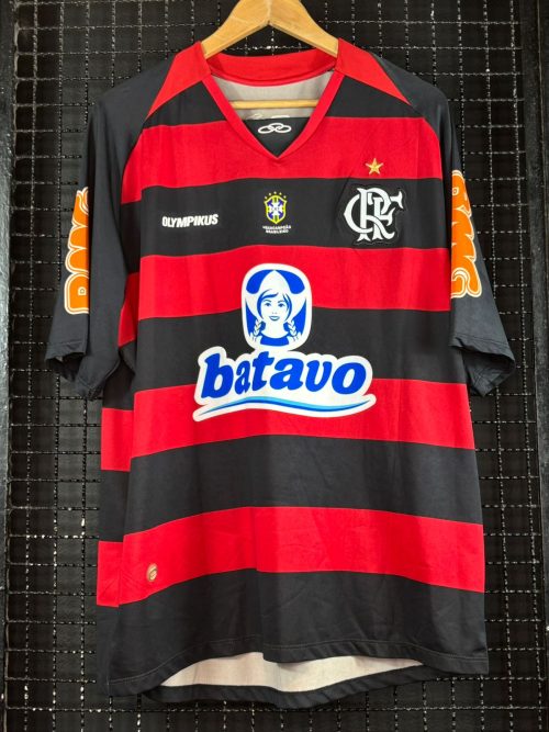 Camisa Flamengo Olympikus 2010 Petkovic rubro-negra