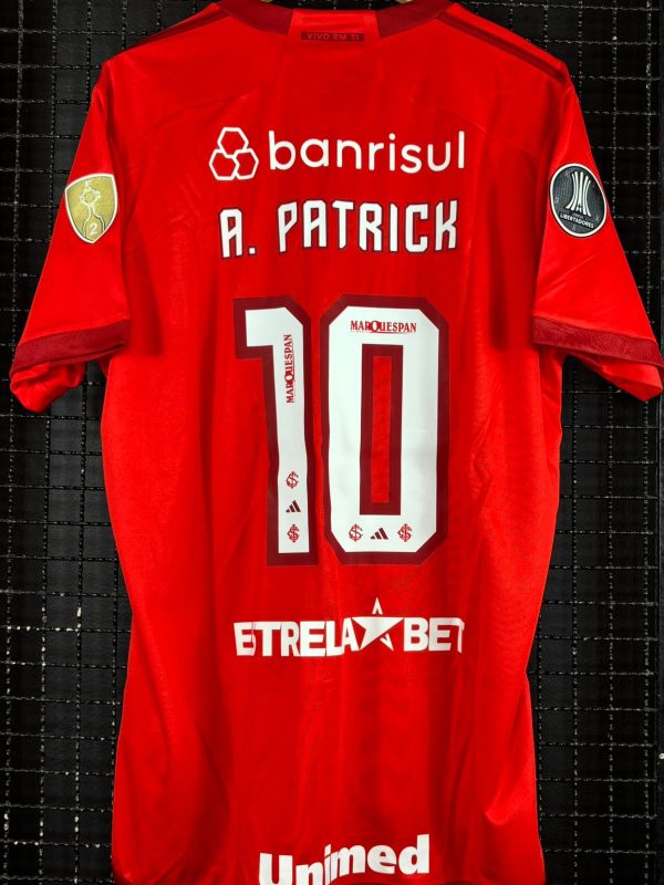 Camisa Internacional Adidas 2023 Libertadores da América Alan Patrick Patch Pelé Eterno - Imagem 2