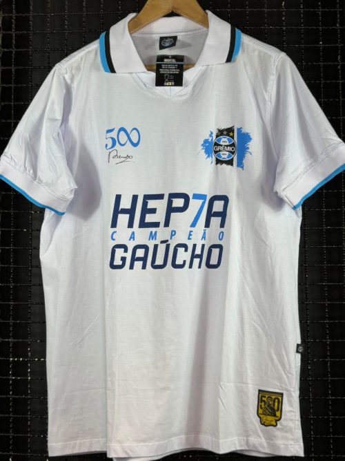Camisa Grêmio Comemorativa Hepta Campeão Gaúcho 500 partidas Renato Portaluppi
