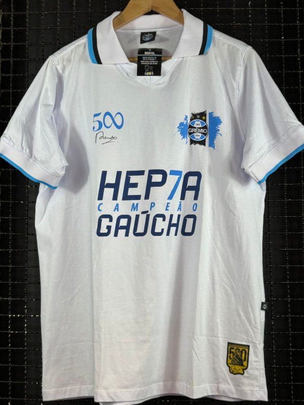 Camisa Grêmio Comemorativa Hepta Campeão Gaúcho 500 partidas Renato Portaluppi