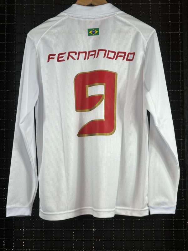 Camisa Internacional Mundial de Clubes 2006 Fernandão branca mangas longas licenciada - Imagem 2