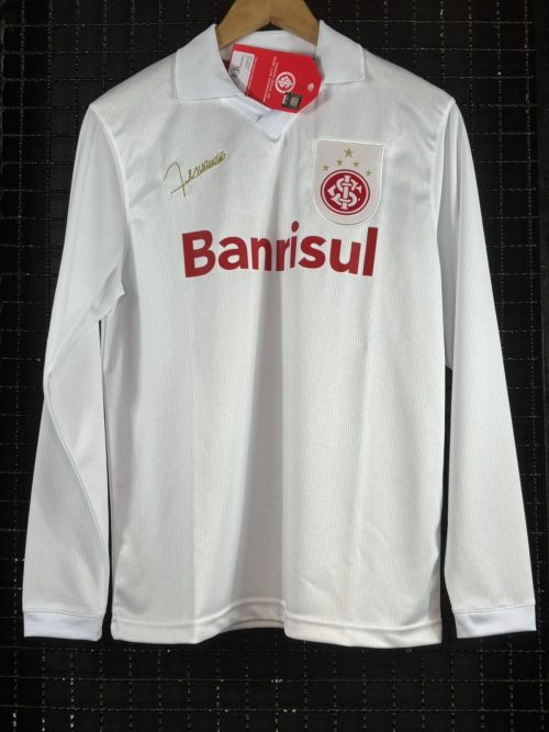 Camisa Internacional Mundial de Clubes 2006 Fernandão branca mangas longas licenciada